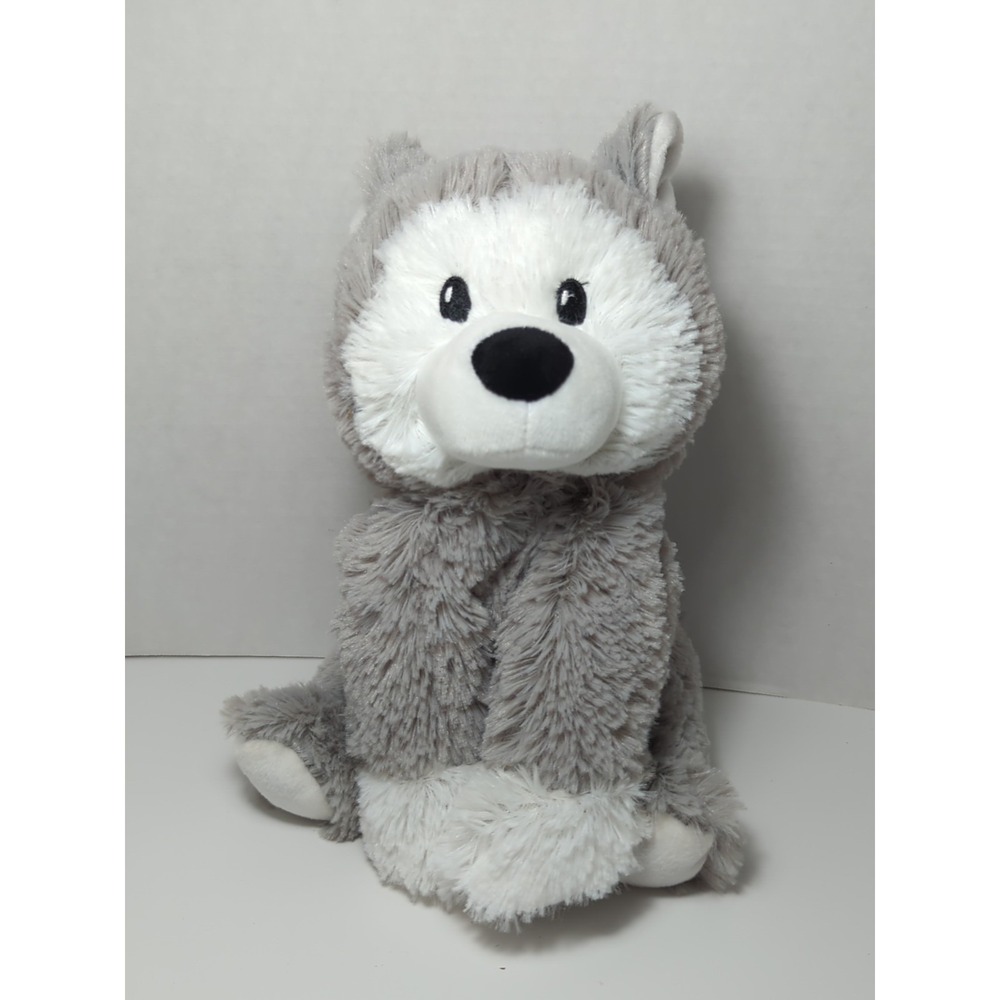 Intelex Warmies Jr Plush gray‎ wolf husky dog aromatherapy heat-able